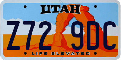 UT license plate Z729DC