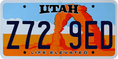 UT license plate Z729ED