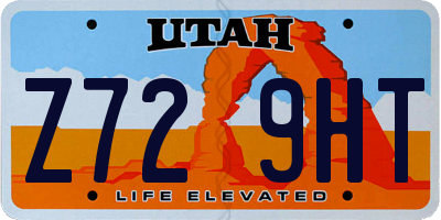 UT license plate Z729HT
