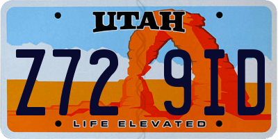UT license plate Z729ID