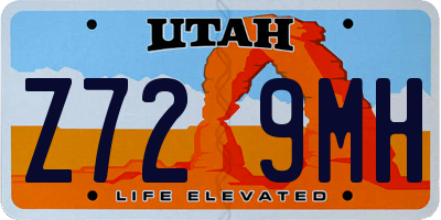 UT license plate Z729MH