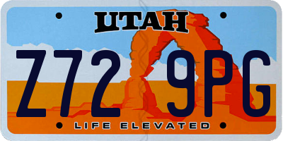 UT license plate Z729PG