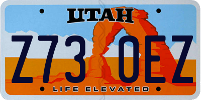 UT license plate Z730EZ