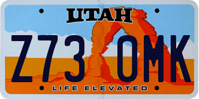 UT license plate Z730MK