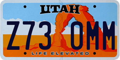 UT license plate Z730MM