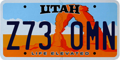 UT license plate Z730MN