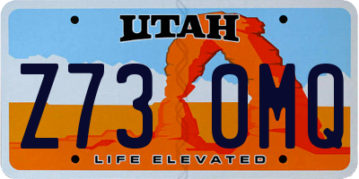 UT license plate Z730MQ