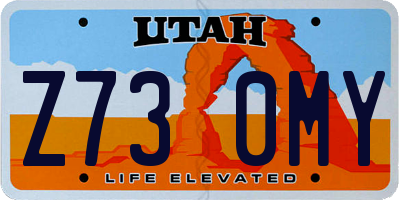 UT license plate Z730MY