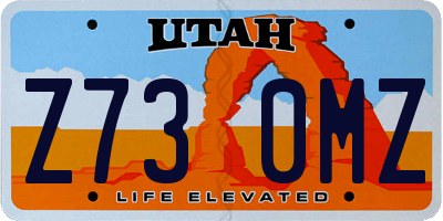 UT license plate Z730MZ