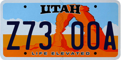 UT license plate Z730OA
