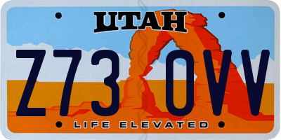 UT license plate Z730VV