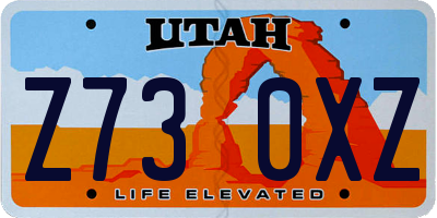 UT license plate Z730XZ