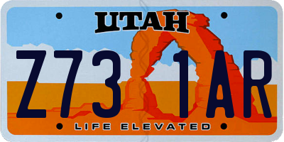 UT license plate Z731AR