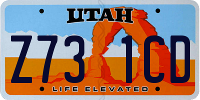 UT license plate Z731CD