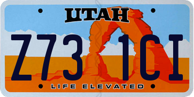 UT license plate Z731CI