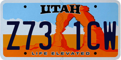 UT license plate Z731CW