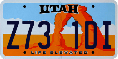 UT license plate Z731DI