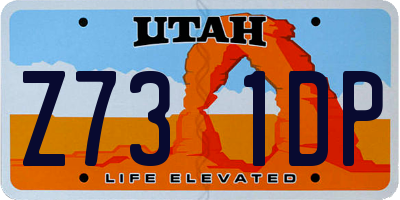 UT license plate Z731DP