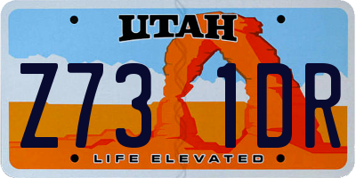 UT license plate Z731DR
