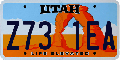 UT license plate Z731EA