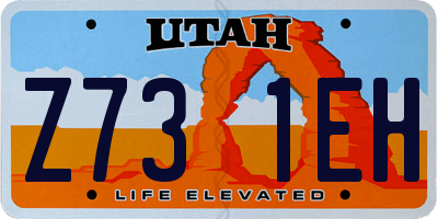 UT license plate Z731EH