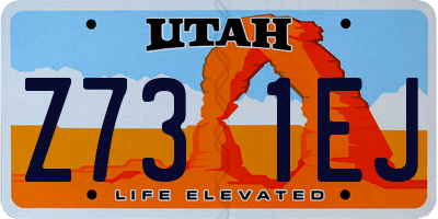 UT license plate Z731EJ