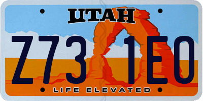 UT license plate Z731EO