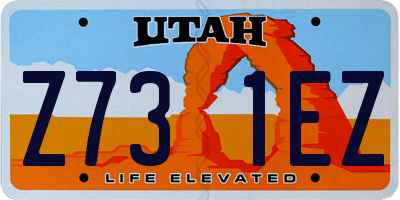 UT license plate Z731EZ