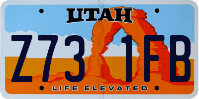 UT license plate Z731FB