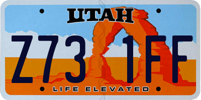 UT license plate Z731FF