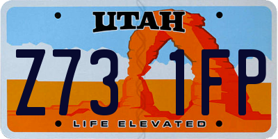 UT license plate Z731FP