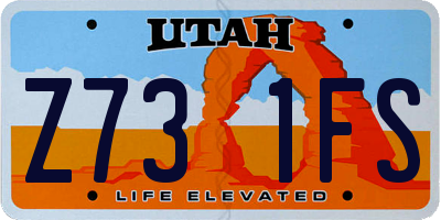 UT license plate Z731FS