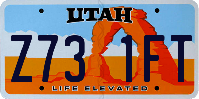 UT license plate Z731FT