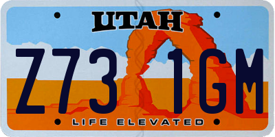 UT license plate Z731GM