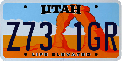 UT license plate Z731GR