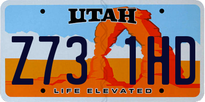 UT license plate Z731HD