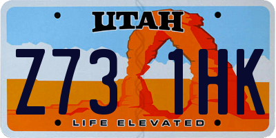UT license plate Z731HK