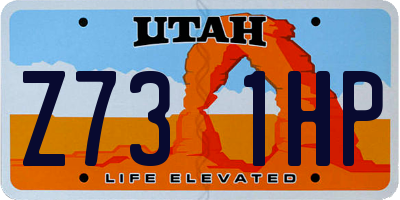UT license plate Z731HP