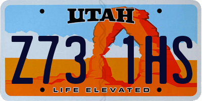 UT license plate Z731HS
