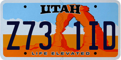UT license plate Z731ID