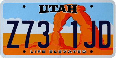 UT license plate Z731JD