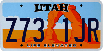 UT license plate Z731JR