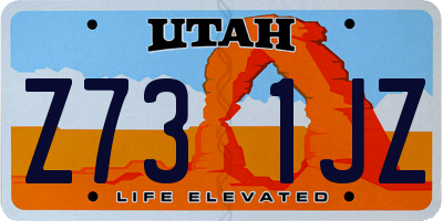 UT license plate Z731JZ