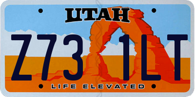 UT license plate Z731LT