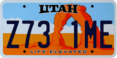 UT license plate Z731ME