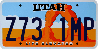 UT license plate Z731MP