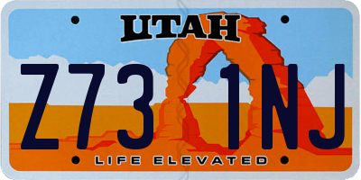 UT license plate Z731NJ