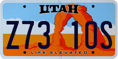 UT license plate Z731OS