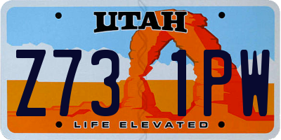 UT license plate Z731PW