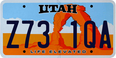 UT license plate Z731QA